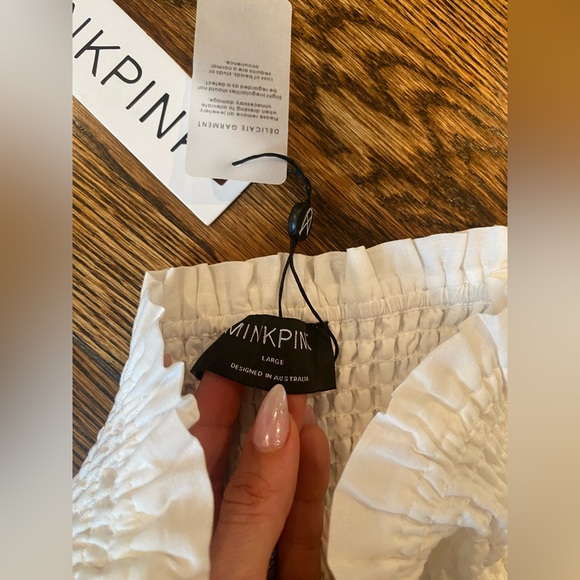 MINKPINK Revolve Leigh Linen Mini Skirt NWT - Picture 4 of 7